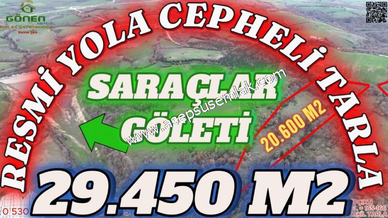 29.450 m2 Tarla, Kadastro Yola Cepheli, Hobi Bahçe, Yatırımlık