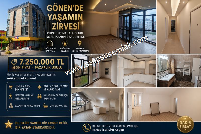 3+2 DUBLEX - YAŞAMIN ZİRVESİ KURTULUŞ MAHALLESİNDE ÖZEL TASARIM