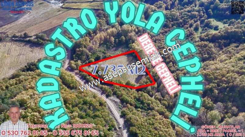 7.735 m2 Yolu ve Suyu Olan, Ormana Cepheli Yatırımlık Tarla