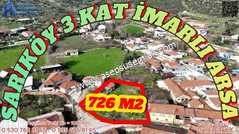 726 m² İMARLI ARSA PRESTİJLİ YAŞAM & YÜKSEK YATIRIM POTANSİYELİ
