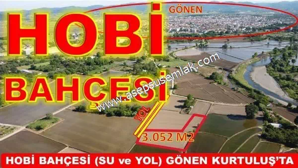 3.052 m2 Meyva & Hobi Bahçesi Gönen Kurtuluş Mahallesinde Su Var