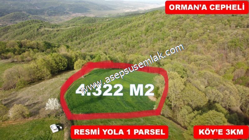 4.322 m2 Gönen Yatırımlık Tarla Bağ Bahçe Hobi Bahçesi Orman Var