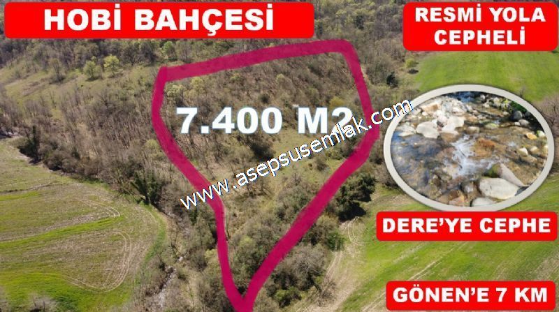 7.400 M2 Resmi Yolu Var. Yatırımlık Tarla, Dere'ye Cephe Çiftlik