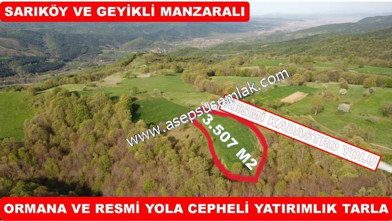 3.507 m2 Gönen Resmi Yolu Var Yatırımlık Bağ Bahçe Hobi Bahçesi