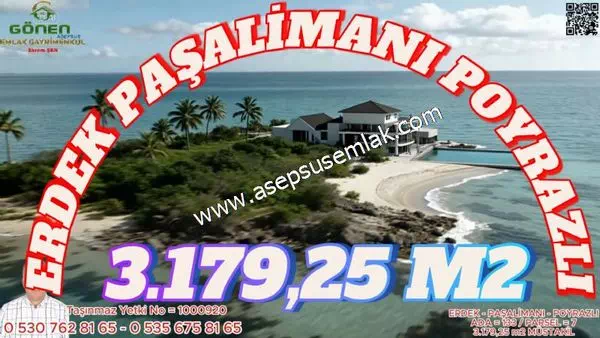 3.179 m² ARSA İÇİNDE, 67 m² SIFIR 2+1 EV DENİZE SIFIR PAŞALİMANI